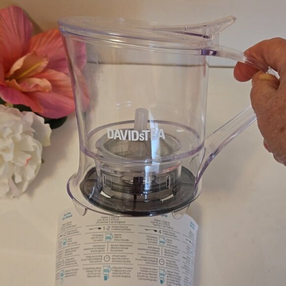 New Davids Tea clear Steeper 18 oz NWT - Picture 9 of 10